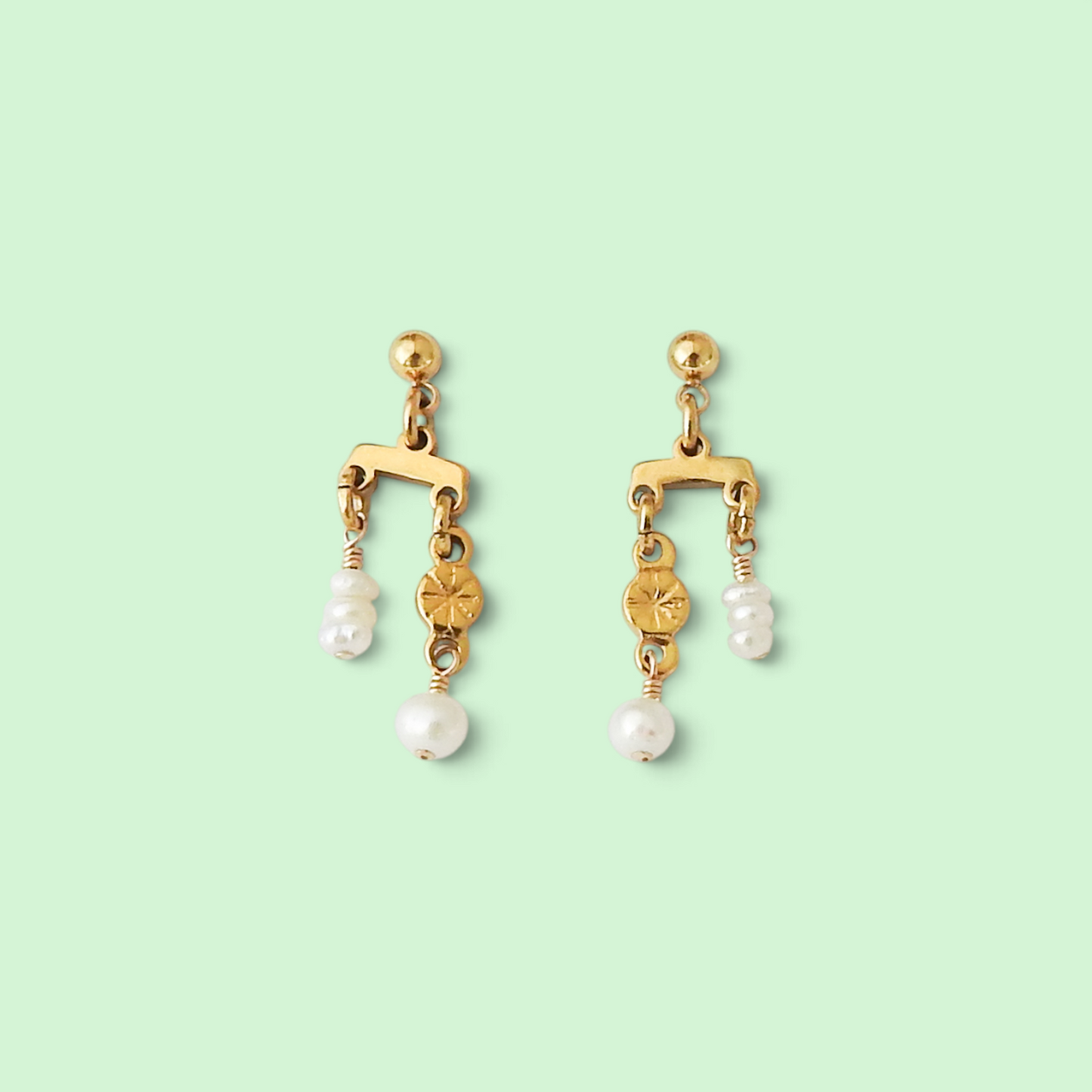 Pambula Earrings with Pearls