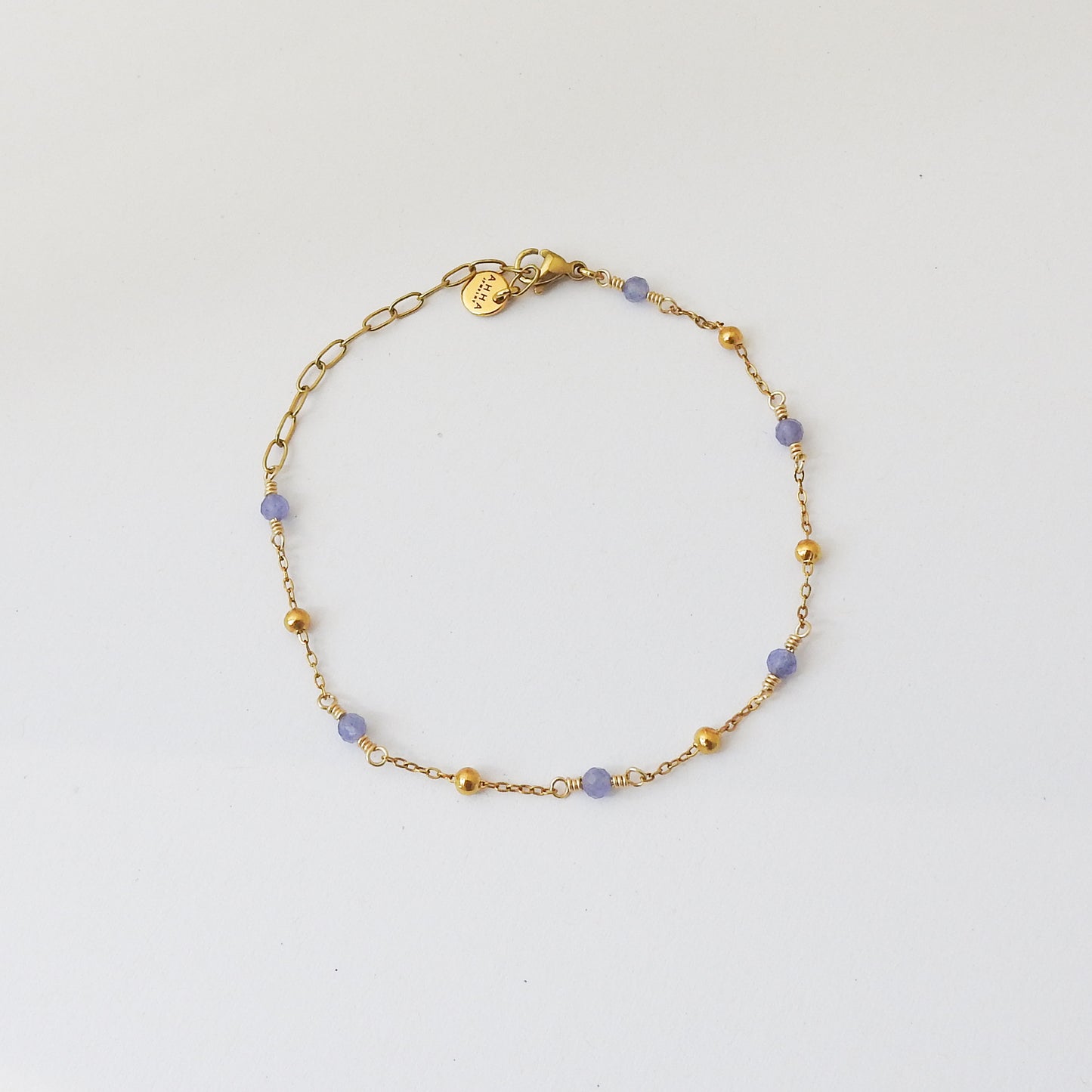 Pebble Birthstone Anklet
