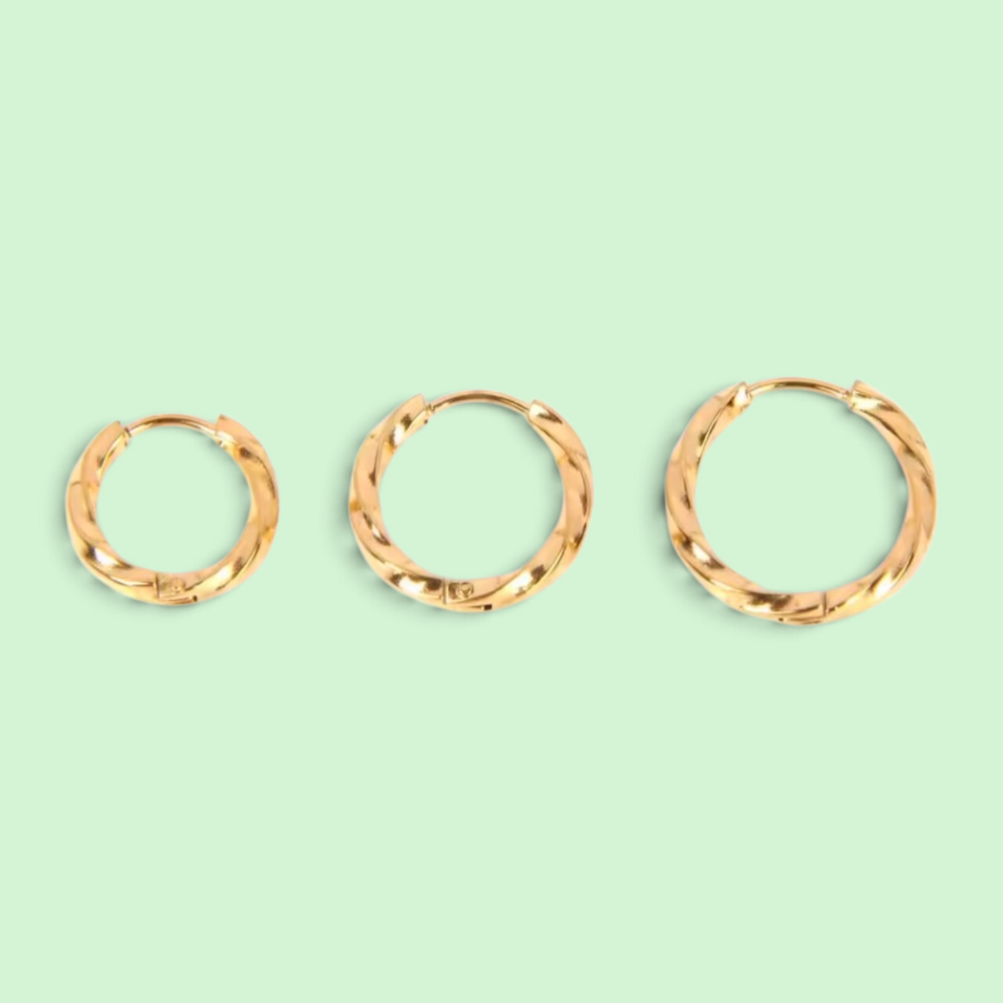 Twisty Gold Hoops