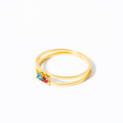 Collier de pierres de naissance en galets avec pierres naturelles