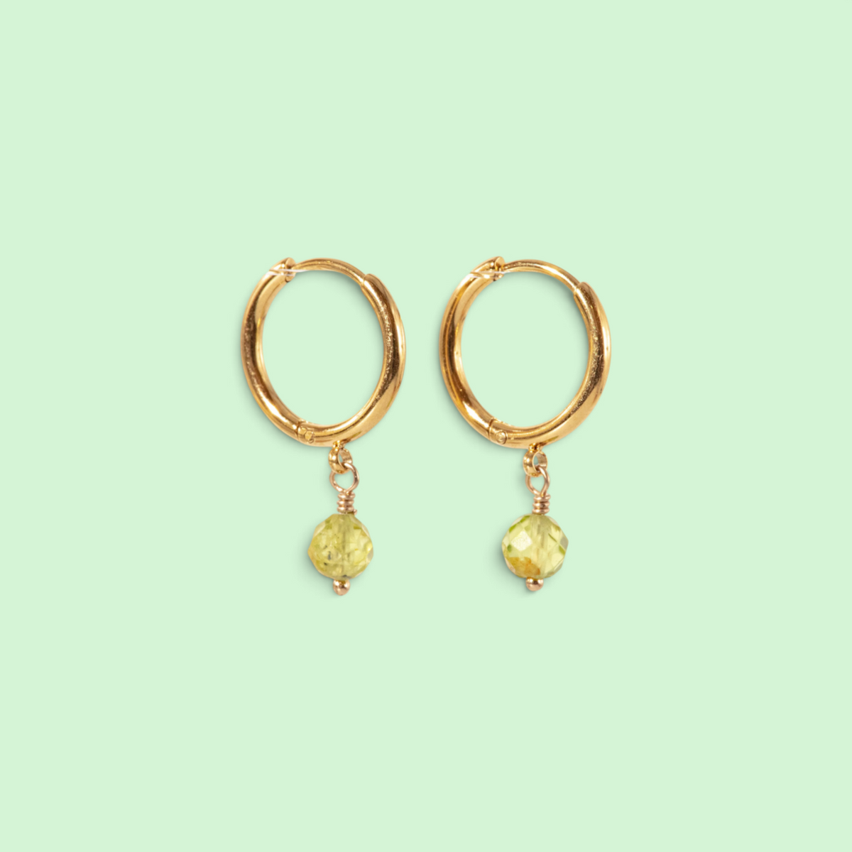 Bronte Birthstone Hoop Earrings