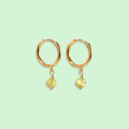 Bronte Birthstone Hoop Earrings