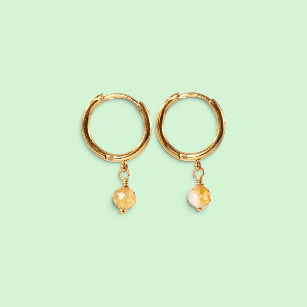 Bronte Birthstone Hoop Earrings