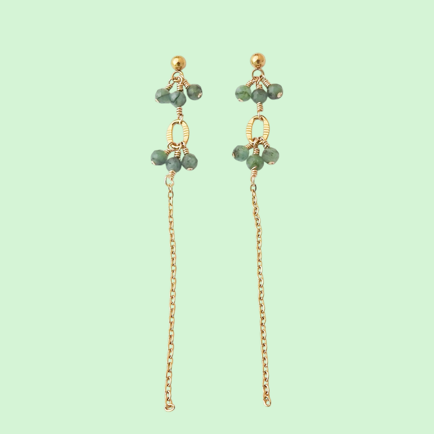 Mitchell Falls Earrings - Emerald