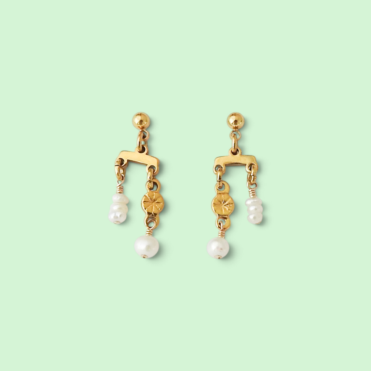 Pambula Earrings with Pearls