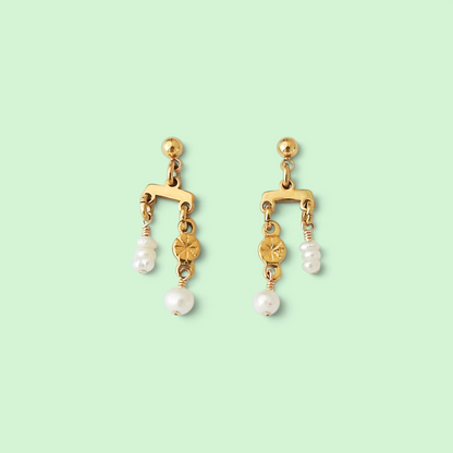 Pambula Earrings with Pearls