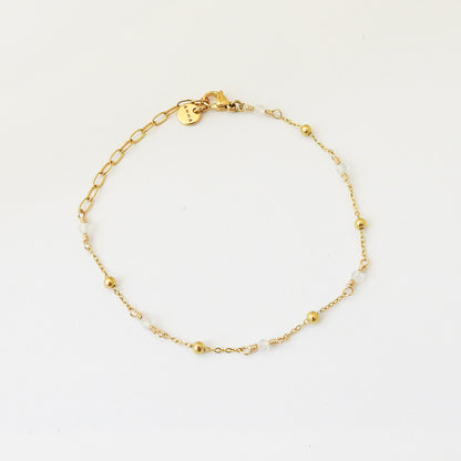 Pebble Birthstone Anklet