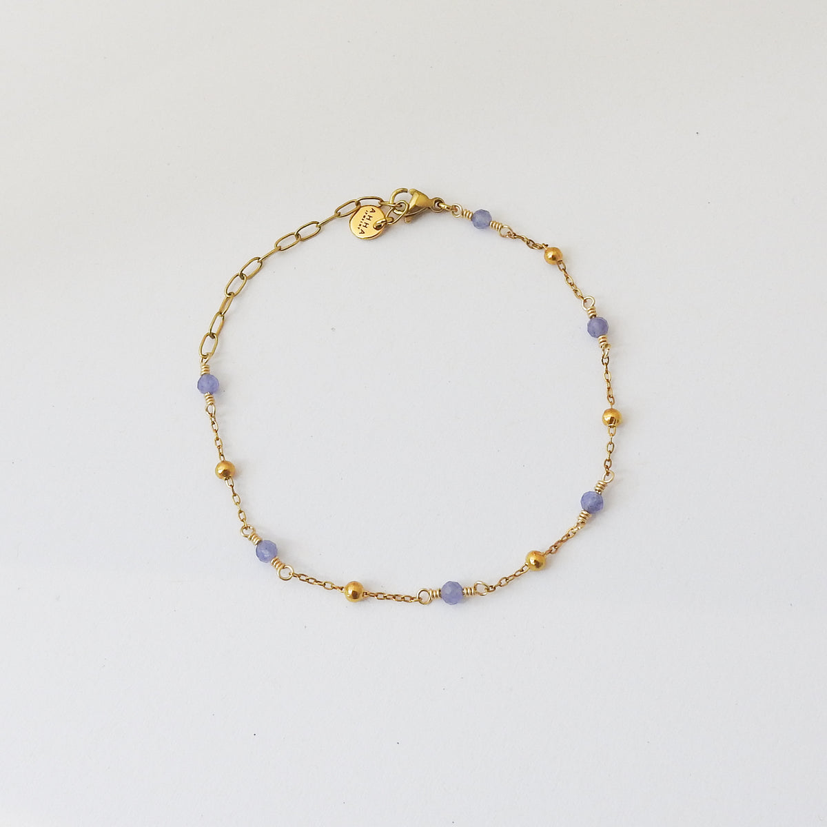 Pebble Birthstone Anklet