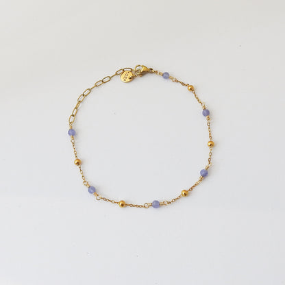 Pebble Birthstone Anklet
