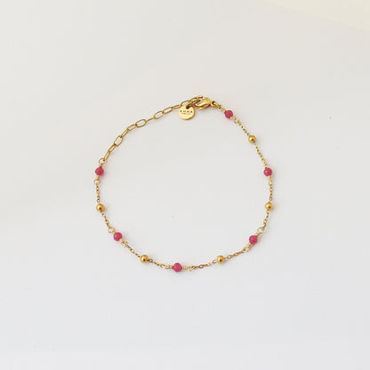 Pebble Birthstone Anklet
