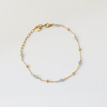 Pebble Birthstone Anklet