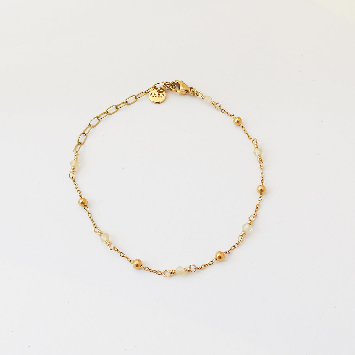 Pebble Birthstone Anklet