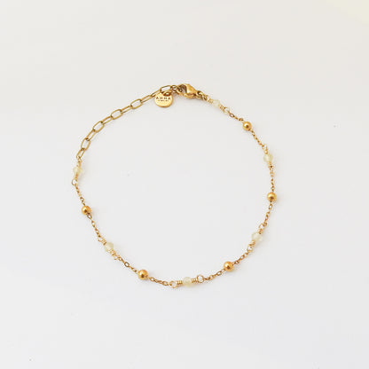 Pebble Birthstone Anklet