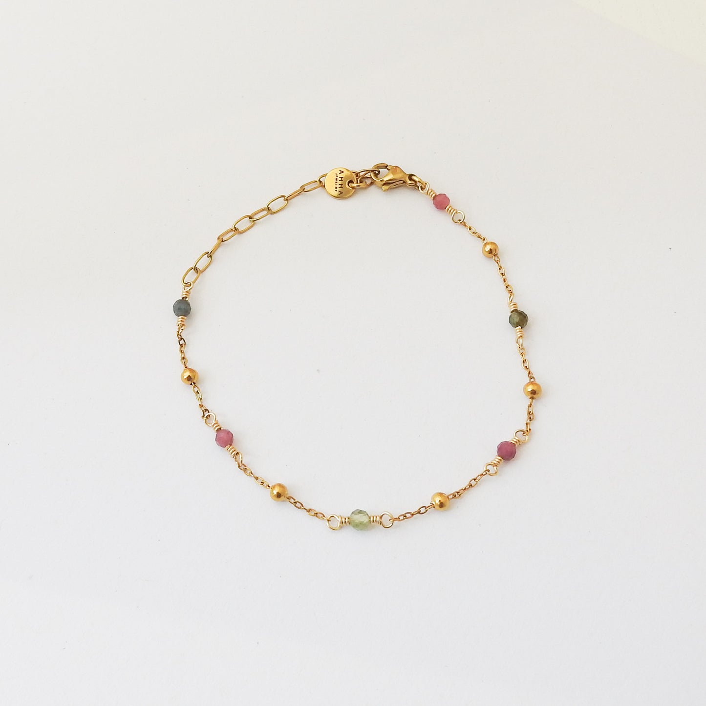 Pebble Birthstone Anklet