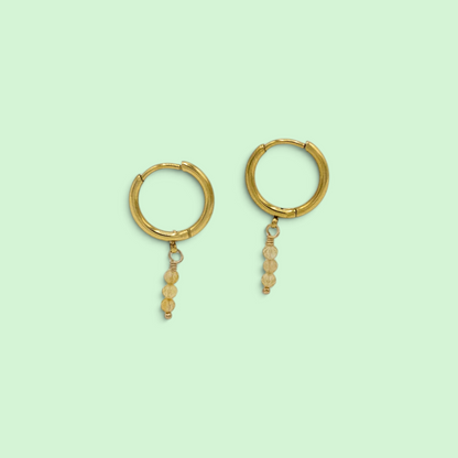 Collier de pierres de naissance en galets avec pierres naturelles