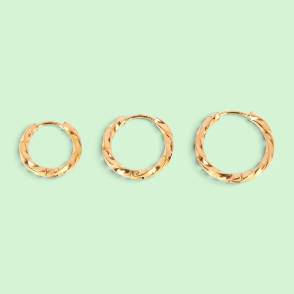 Twisty Gold Hoops