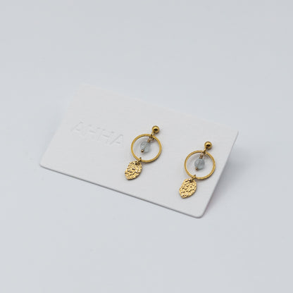 Birthstone Stud Earrings With Natural Gemstones