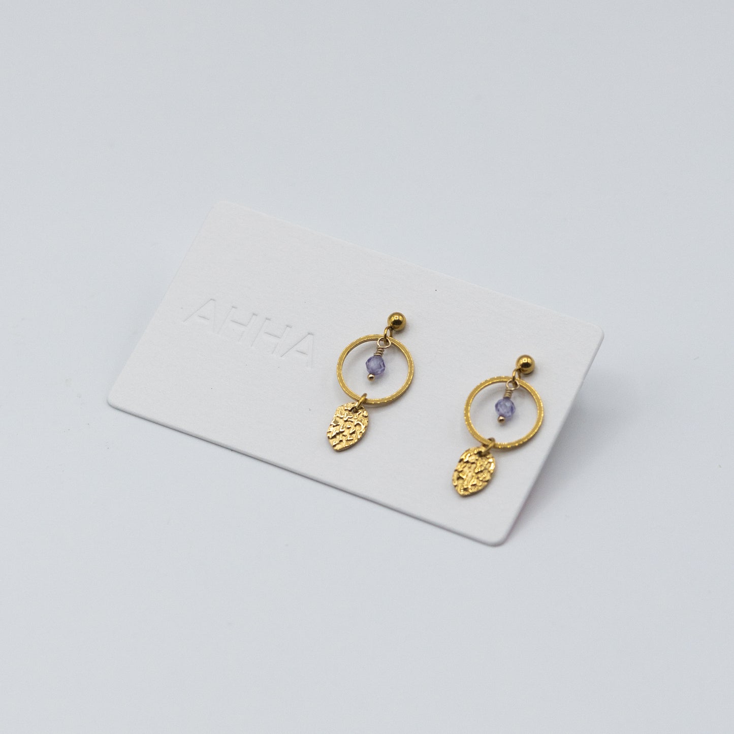 Birthstone Stud Earrings With Natural Gemstones