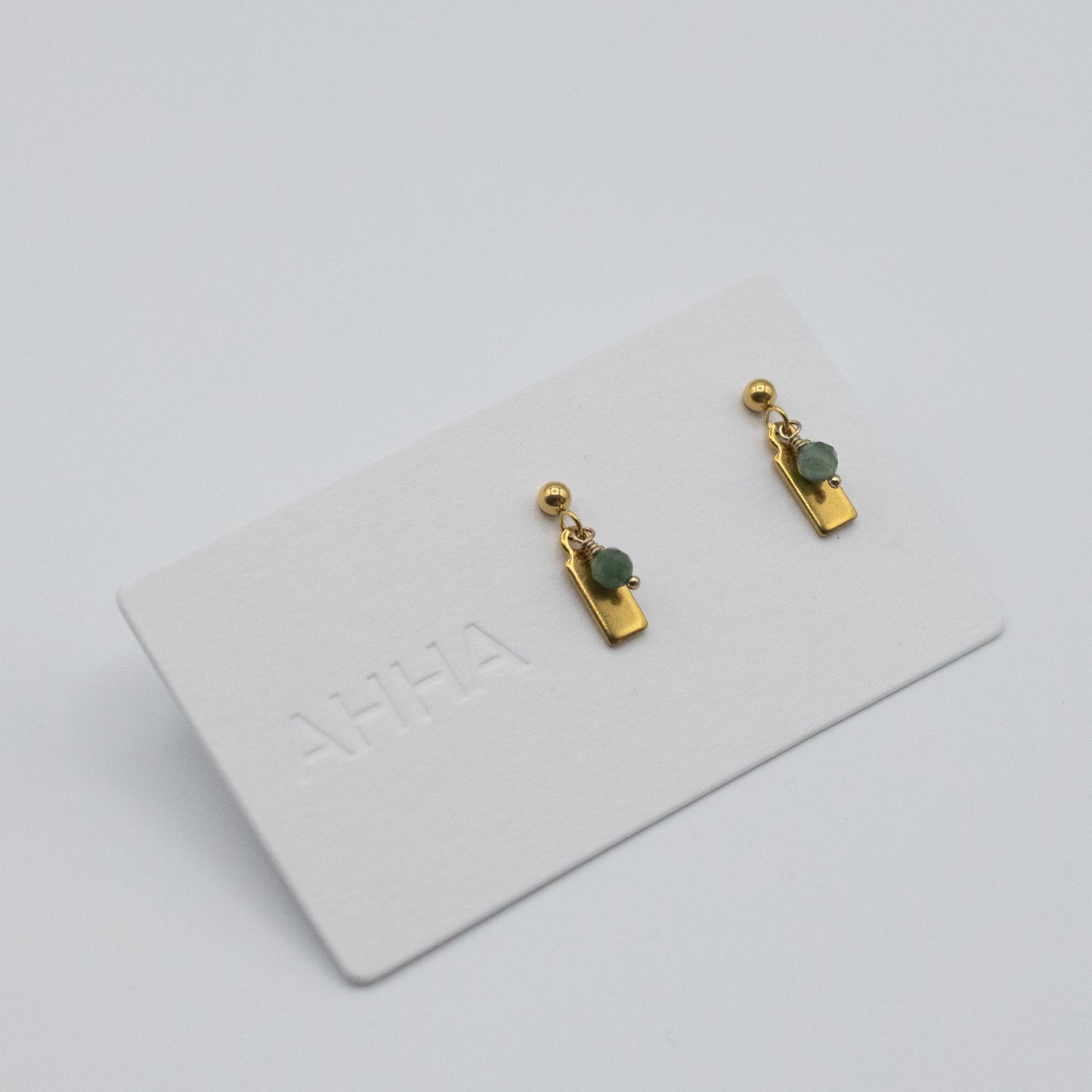 Birthstone Stud Earrings With Natural Gemstones