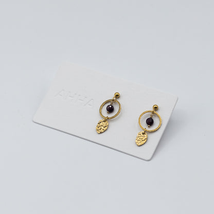 Birthstone Stud Earrings With Natural Gemstones