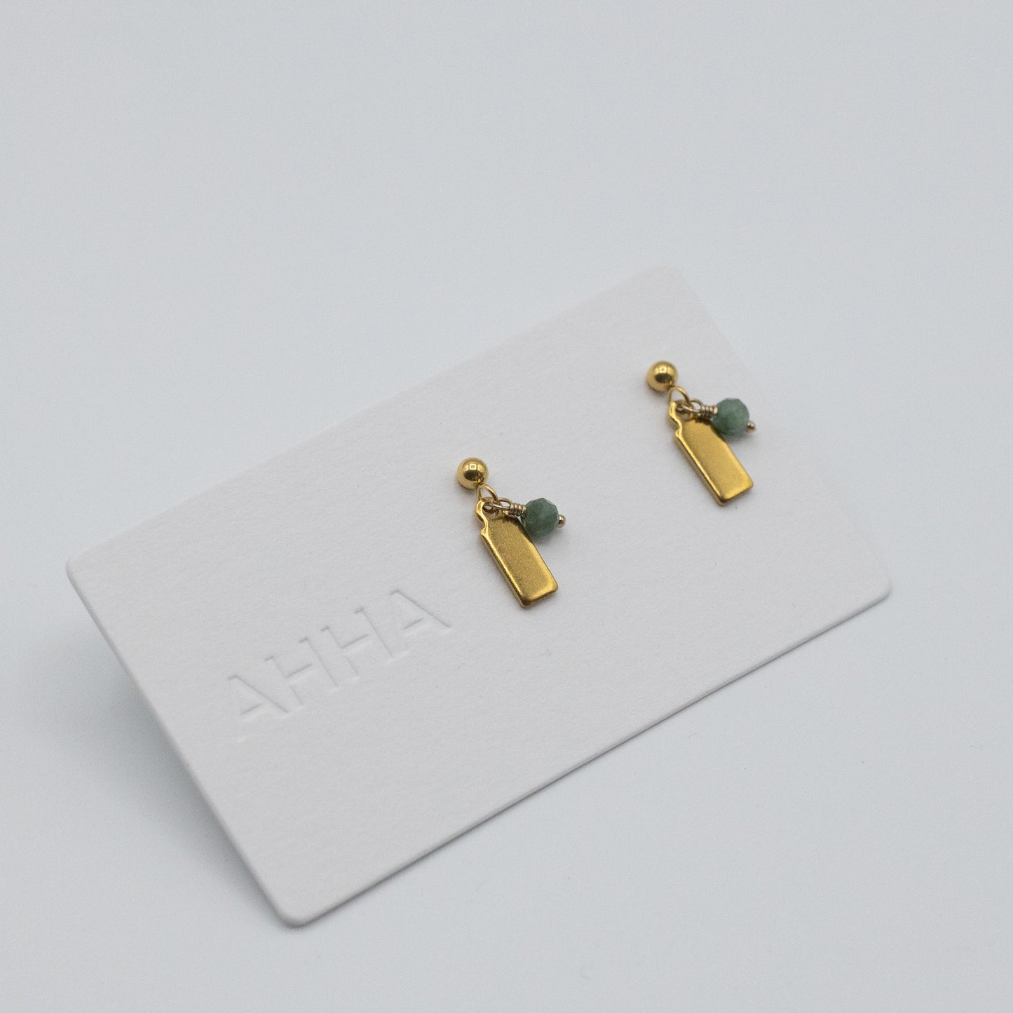 Birthstone Stud Earrings With Natural Gemstones