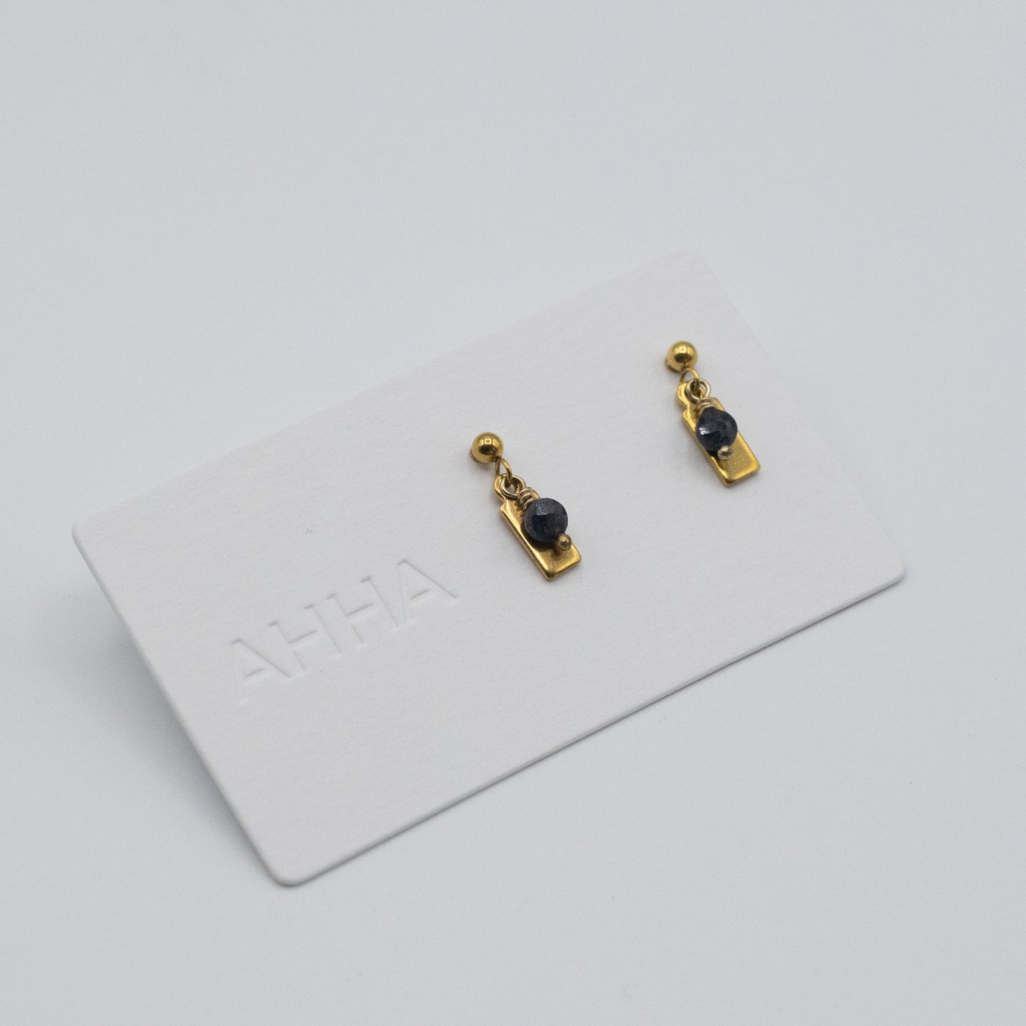 Birthstone Stud Earrings With Natural Gemstones