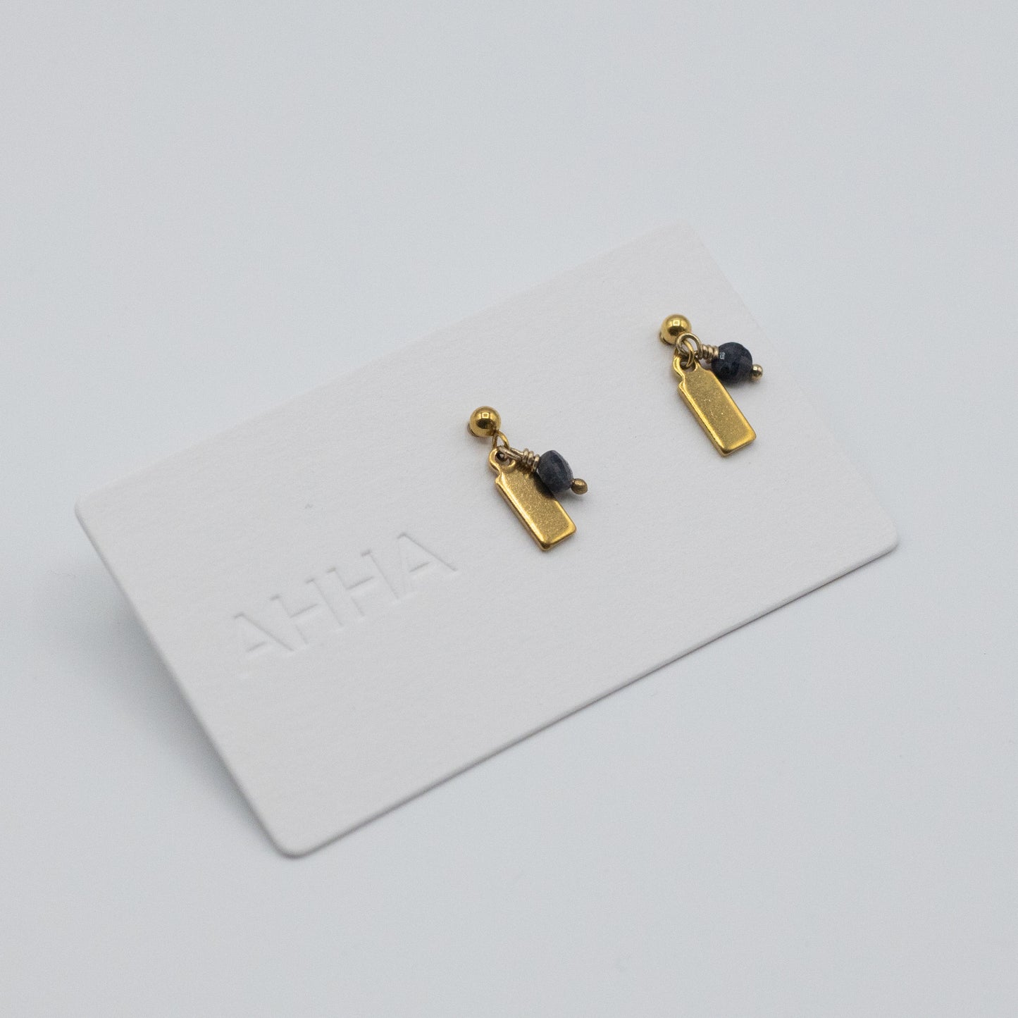 Birthstone Stud Earrings With Natural Gemstones