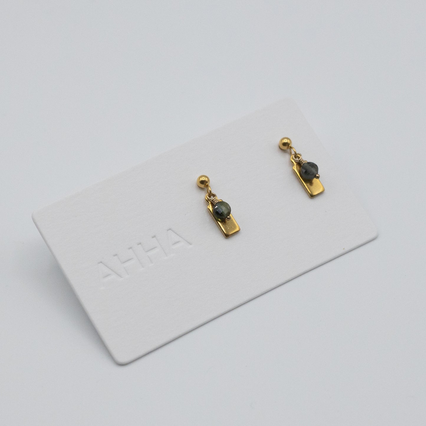 Birthstone Stud Earrings With Natural Gemstones