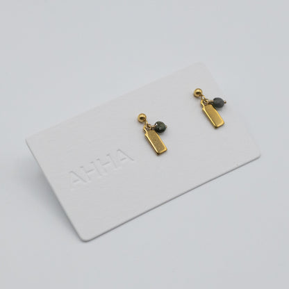 Birthstone Stud Earrings With Natural Gemstones