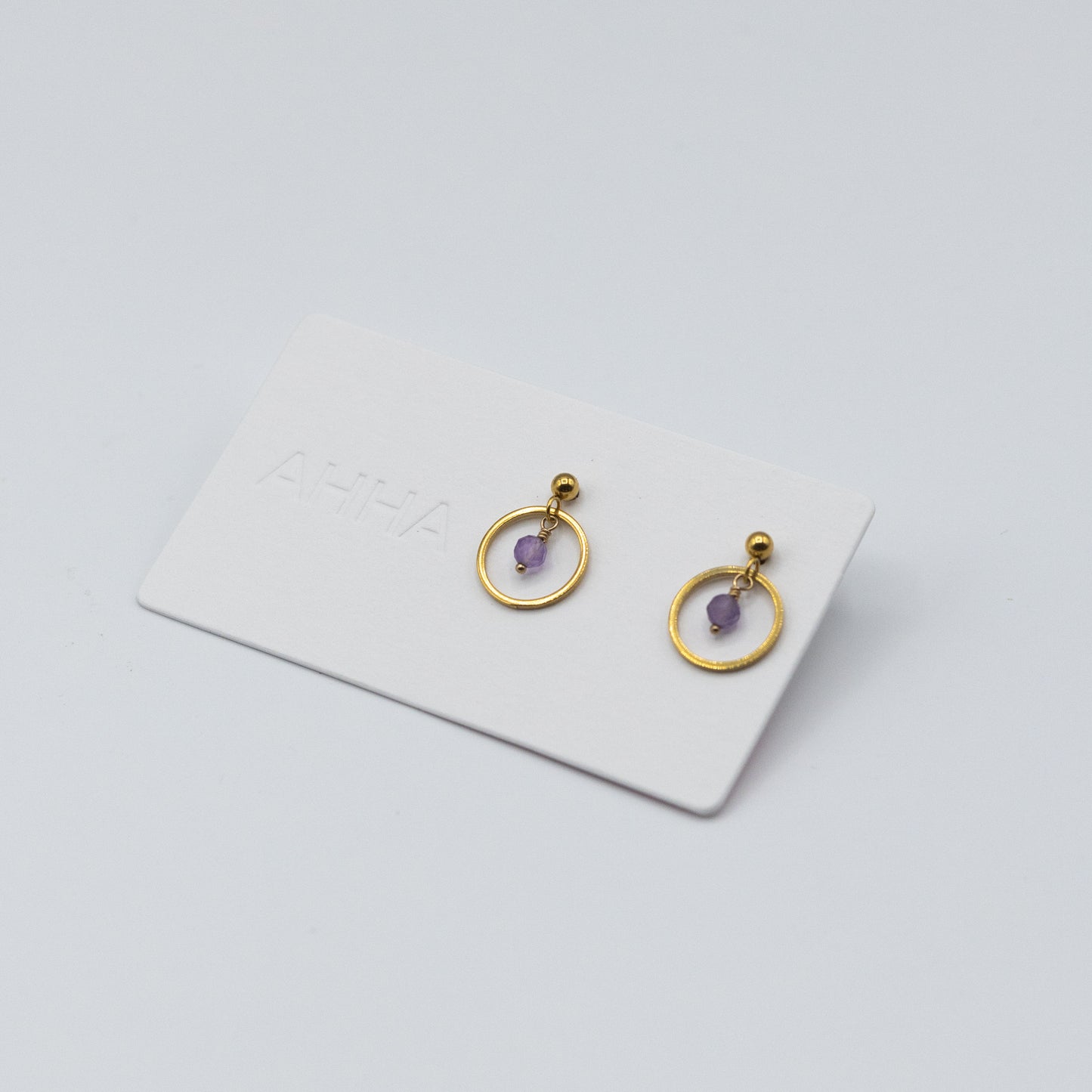 Birthstone Stud Earrings With Natural Gemstones