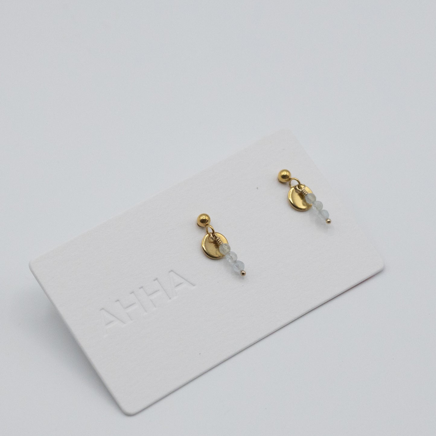 Birthstone Stud Earrings With Natural Gemstones