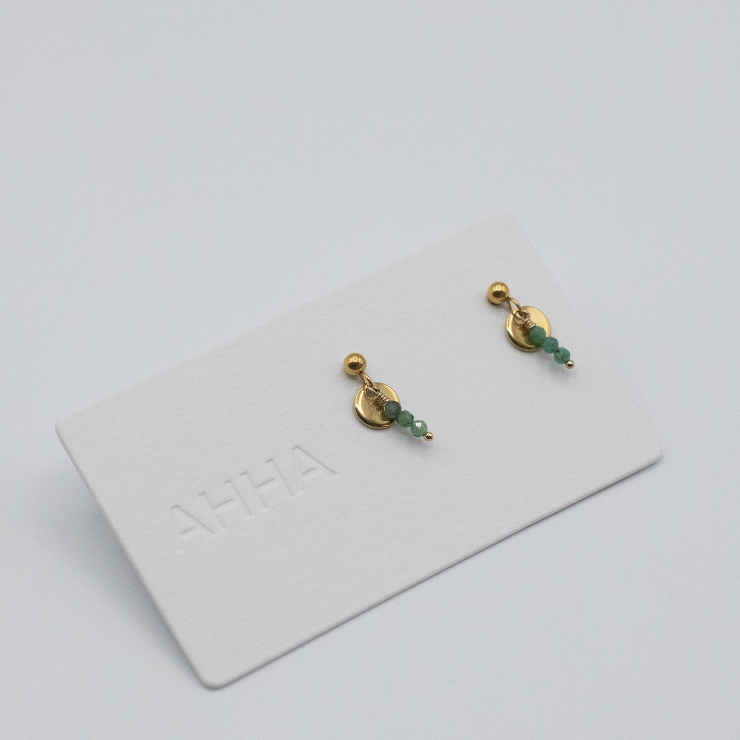 Birthstone Stud Earrings With Natural Gemstones