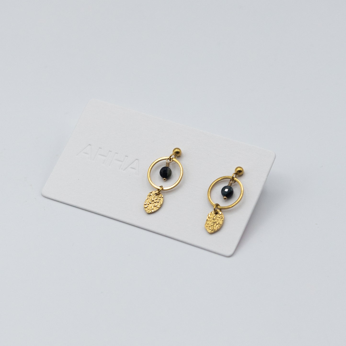 Birthstone Stud Earrings With Natural Gemstones