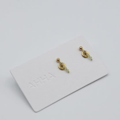 Birthstone Stud Earrings With Natural Gemstones