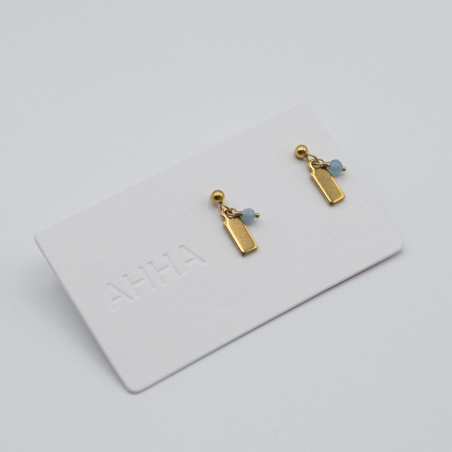 Birthstone Stud Earrings With Natural Gemstones