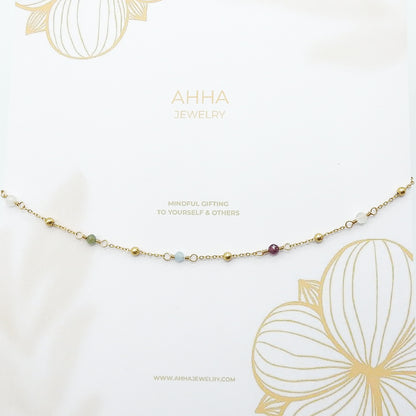 Pebble Family Portrait Necklace - Personalised With Birthstones