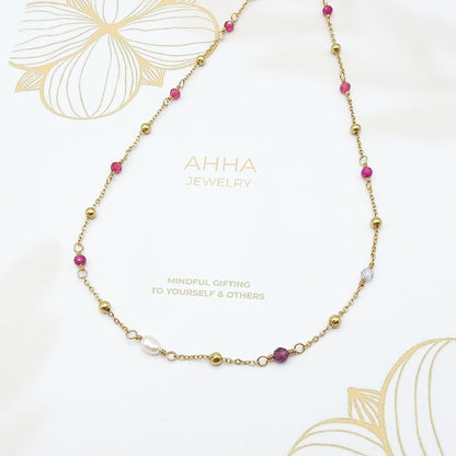 Pebble Family Portrait Necklace - Personalised With Birthstones