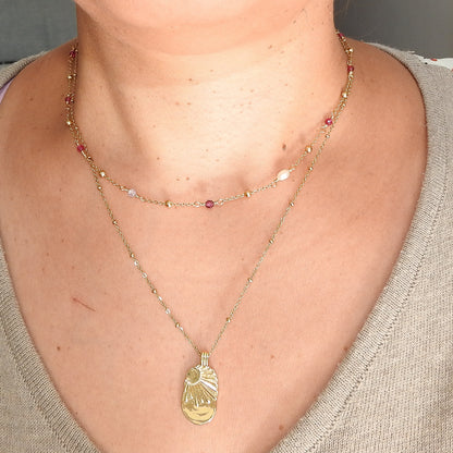 Pebble Family Portrait Necklace - Personalised With Birthstones