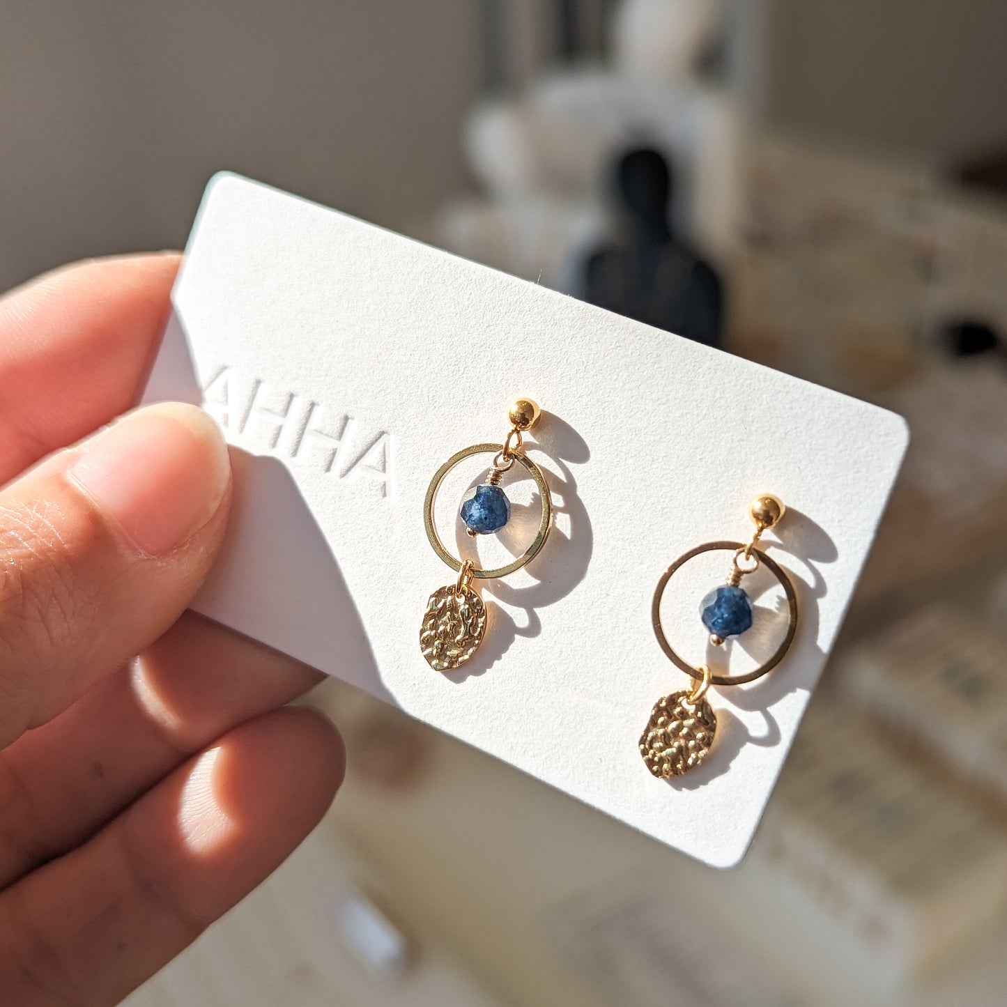 Birthstone Stud Earrings With Natural Gemstones