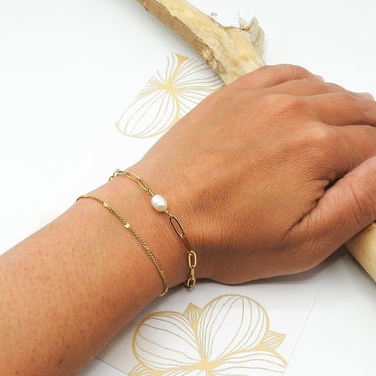 Pulsera de piedra natal con clip y piedras preciosas naturales